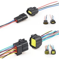 1-16 Pin Waterproof Male/Female Connector Assembled Wire Cable Plug Sealed 18AWG