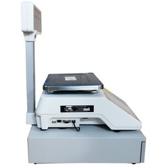 110V 30kg Double-sided Commercial Electric Scale with Cash Box and Thermal Label