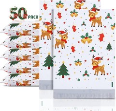 50 PCS 10×13 Cute Poly Mailers Waterproof Self-Sealing Holiday Shipping Bags …