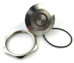 40mm Stainless Steel RED LED Halo Push Button Switch waterproof On/Off Marine