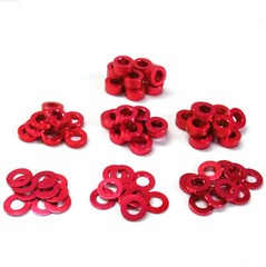 CNC M3 0.25/0.5/1/1.5/2/2.5/3mm Aluminum Alloy Flat Round Spacer Model Anodized
