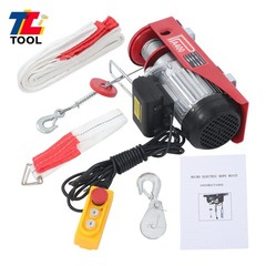 880LBS Mini Electric Hoist 14 FT Wired Remote Control 110V 980W Height 20-40 FT
