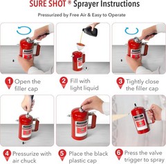 A1000R 1 Quart Enameled Steel Sprayer Red