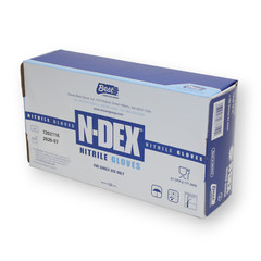 SHOWA N-Dex 7005 L Nitrile Gloves Large Made in USA 20 boxes (2000 Gloves Total)