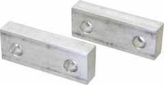 1 Pair Gibraltar Soft Aluminum Vise Jaws, Flat/No Step, 3/4″ Thick x 4″ Wide