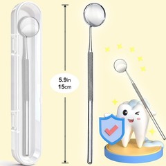 G.CATACC Dental Mirror, Stainless Steel Dentist Tool for 1 Count (Pack of 1)
