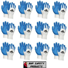 (1 DOZEN) MEMPHIS MCR FLEX-TUFF PREMIUM LATEX COATED KNIT WORK GLOVES SIZE XL