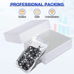 100pcs 10ml Clear Glass Vials, Sample Vials with Screw Caps Small Liquid Bottles
