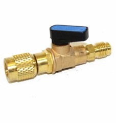 3pc HVAC A/C Straight SHUT-OFF Ball Valve Adapter For R134a R22 R12 R410a 1/4″