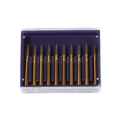 10 Pcs Dental Tungsten Carbide Trimming & Finishing Burs Drill Smooth FG 7901