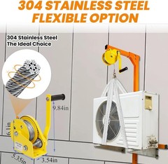 Air Conditioner Lifting Tool 50 FT Height 1200 LBS Air Conditioner Lifting Crane