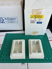 2-pack FS8091F Textured Plastic 1-Gang Weatherproof Outlet FS Box 4.511″ x 6.5″