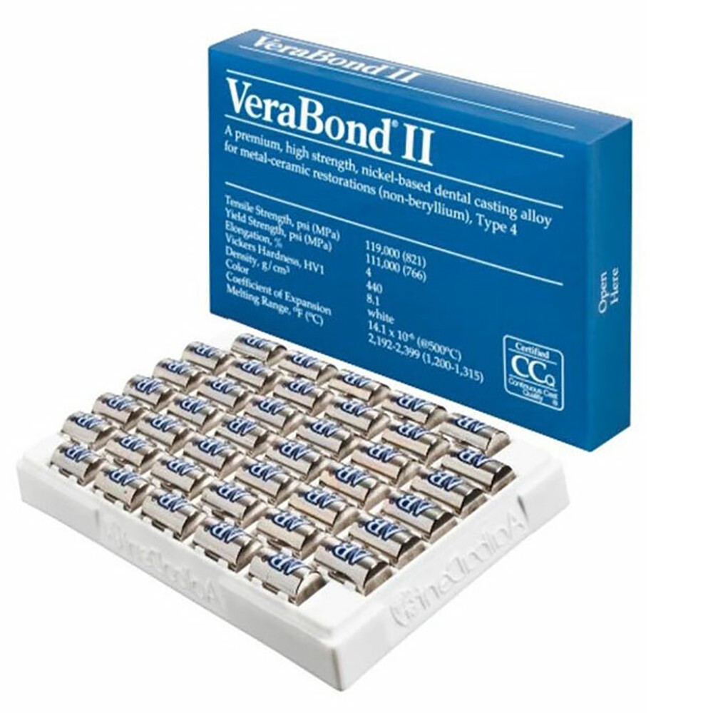Aalbadent Verabond II 208 Grams Nickel Chromium Alloy Metal Ceramic Non-Be