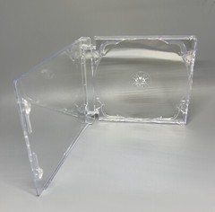 5 CLEAR ORIGINAL SINGLE SUPER JEWEL BOX W/SJB LOGO, LARGE HINGE,O-SJB