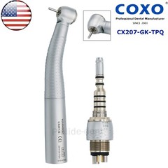 US COXO Dental High Speed Air Turbine Handpiece LED Fiber Optic 45 Degree KaVo