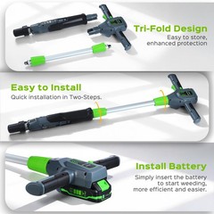 Weed Puller Tool, 21V Powerful Garden Tools Electric Weeding Tool with 2.0Ah …