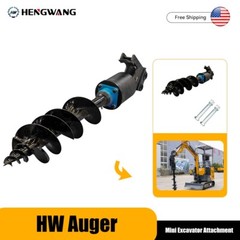 Mini Excavator Attachment Hydraulic Auger High Rotating Speed High Compatibility