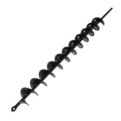 Earth Auger Drill Bit 2″ × 24″ Black For Garden Post Fence Post Hole Digger