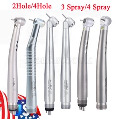 Dental Fast Handpiece High Speed E-generator LED Push 4/3 Spray 2/4 Holes
