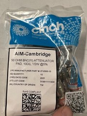 10 PACK – CINCH AIM-Cambridge RF ATTENUATOR 10DB 50OHM BNC – QTY