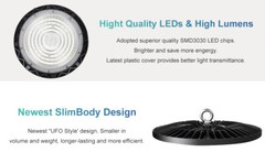 20 Pack 100W UFO LED High Bay Light Commercial Industrial Factory Shop Lights