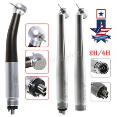 Dental Fiber Optic LED E-generator / High Speed Handpiece Turbine 2/4/6Holes USA