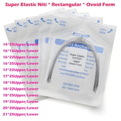 Dental Orthodontic Super Elastic NITI Rectangular Arch Wires Ovoid Form AZDENT