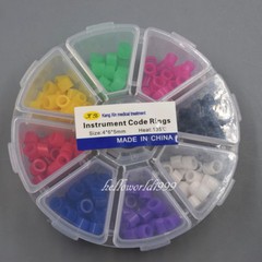 160 Pcs Dental Silicone Instrument Code Rings Autoclavable 135ºC 8 Color
