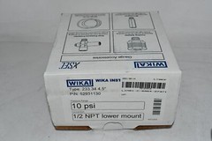NEW Wika 233.34 52931130 Xsel 4-1/2In 1/2In 0-10Psi Npt Pressure Gauge