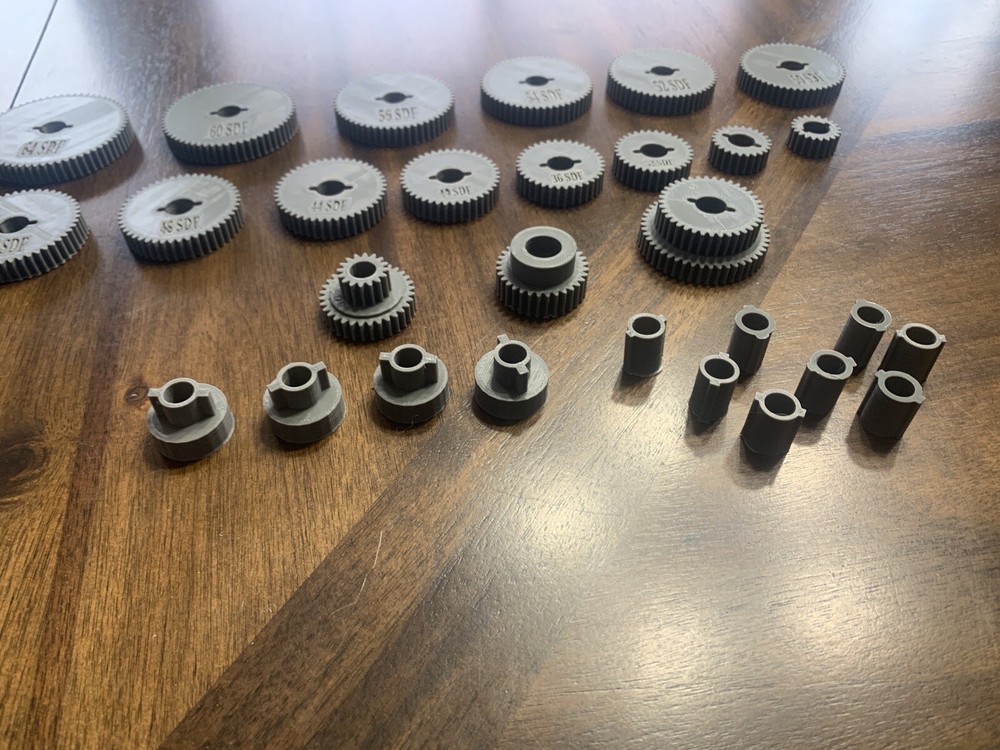 Atlas 618 Lathe & Craftsman 109 Complete Gear Set 3D Printed 17 Gears & Spacers