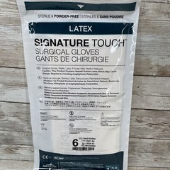 1 Box Medline Signature Touch LATEX Surgical Gloves Size: 6 MSG8960 *See Dates*