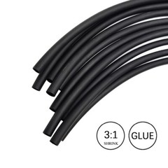 (SMALL SIZES) 3:1 Heat Shrink Tubing Tube Glue Waterproof Dual Wall Wires Wrap