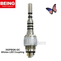 US BEING Dental LED MULTIflex Coupler fit Kavo High Speed Handpiece 6 Holes