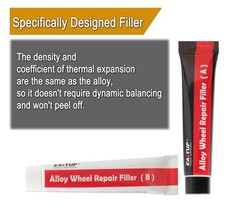 Metallic Black Alloy Wheel Scratches Remove Kit Rim Touch Up Auto Repair Paint