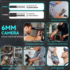 10ft 5ft Endoscope Camera 2Way 360° Industrial Inspection Articulating Borescope