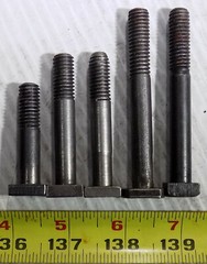 3/8-16 X 5/8″ Square Flat Head T-Bolt 1-7/8″ – 3-5/8″ OAL, New Used 4 – 5 Pieces