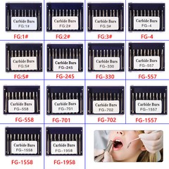 10-100Pcs FG Dental Carbide Burr Burs Drills FG 2/3/4/5/701/ 330 for High Speed