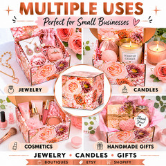5x5x5 Boho Floral Designer Shipping Boxes 32 ECT Boutique Gift Mailers
