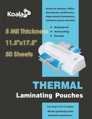 Koala Thermal Laminating Pouches 11.5×17.5 In 50 Sheets 5 Mil Seal 11×17 Menu