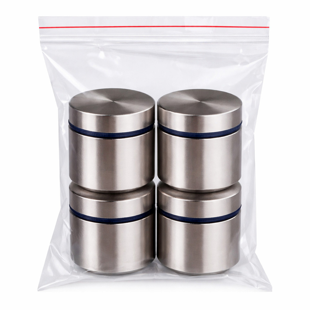 Stainless Steel Standoffs for Signs 1 in. Dia x 3/4 in. (4-Pack)
