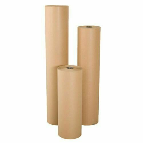 36″ wide x 900′ long 40 lb Rolled Brown Kraft Paper Shipping Void Crafting Fill
