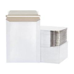 200 – 6×8 White Rigid Stay Flats Self-Seal Cardboard Envelope Mailers 6″x8″