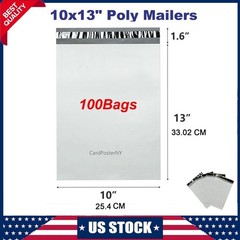100PCS Poly Mailers Self Sealing Shipping Envelopes Plastic Mailing Bags 10×13”