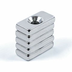 5-50pcs Super Strong Rare Earth Neodymium Block Magnets N35 20x10x4mm Hole 4mm