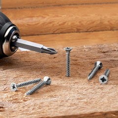 Wood Screws Assortment Kit, 152 pcs, Silver, Phillips Tips, 6 Assorted Sizes