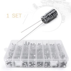 500pcs 0.1uF-1000uF Mixed 24 values Electrolytic Capacitors Assortment Kit Set