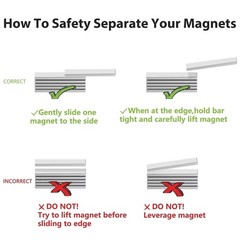 20 Pack Powerful Strong Neodymium Magnets Rare Earth Lifting Magnets 60x10x3mm..