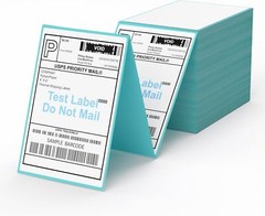 1000 4″ x 6″ Fanfold Direct Thermal Shipping Labels for Zebra & Rollo Printers