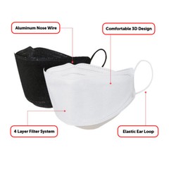 KF94 WHITE Face Protective Mask Made in Korea KFDA Approved Adult 4 Layers