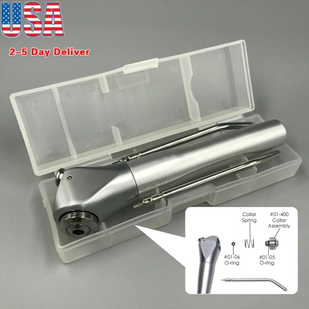 Dental Air Water Syringe Triple Spray 3 Way Handpiece with 2 Nozzles Tips Tubes